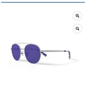 Nautica Women's NLS6012 WM Rx'able Silver Round Aviator Sunglasses